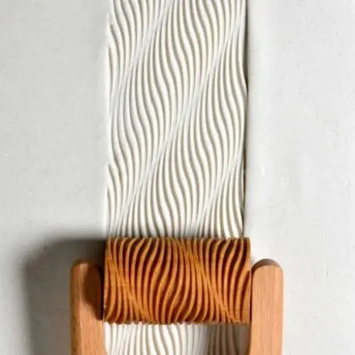 Mkm Rl 014 Large Handle Roller - Diagonal Waves 1