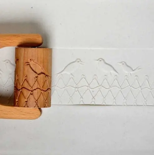 Mkm Rl 019 Large Handle Roller - Birds On Wire 1