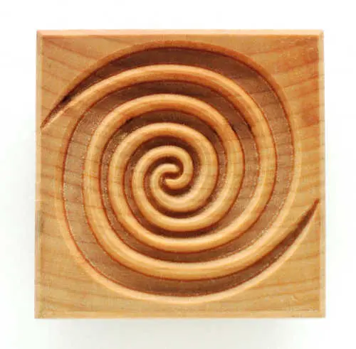 Mkm Ssl 002 Large Square Stamp - Double Spiral 1
