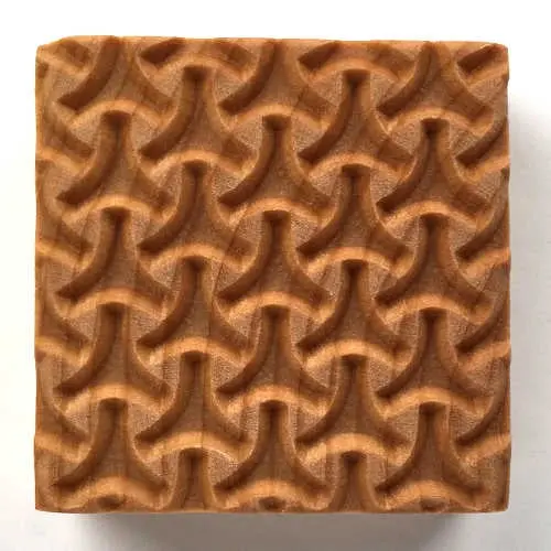 Mkm Ssl 028 Large Square Stamp - Wishbone Weave 1