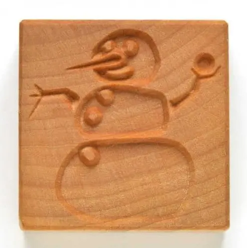 Mkm Ssl 046 Large Square Stamp - Snowman 1