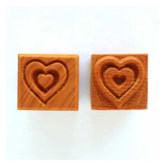 Mkm Ssm 141 Medium Square Stamp - Heart In Heart 1