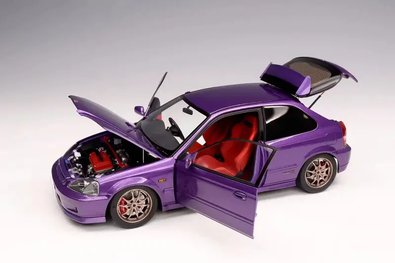 Motorhelix 1:18 Honda Civic Type-R Late Version (Ek9) In Purple 1