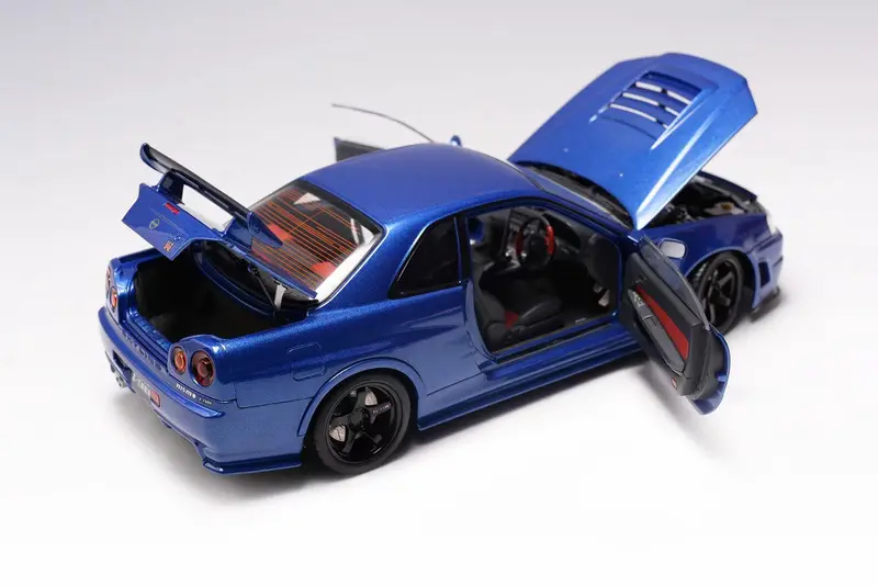 Motorhelix 1:18 Nissan Skyline Gt-R (R34) Z-Tune In Bayside Blue 1