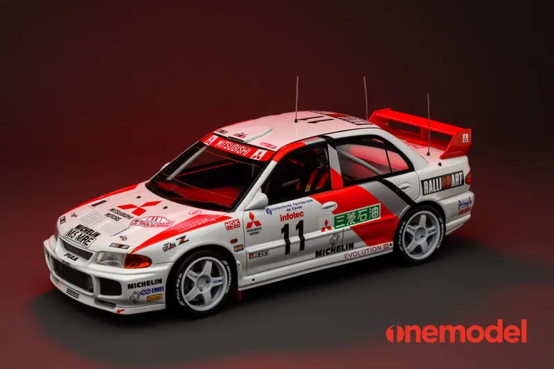 One Model 1:18 Mitsubishi Lancer Evo Iii Wrc Racing Version 1