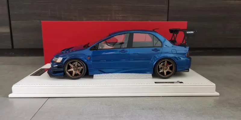 One Model 1:18 Mitsubishi Lancer Evolution Ix Voltex Ruri Blue 1