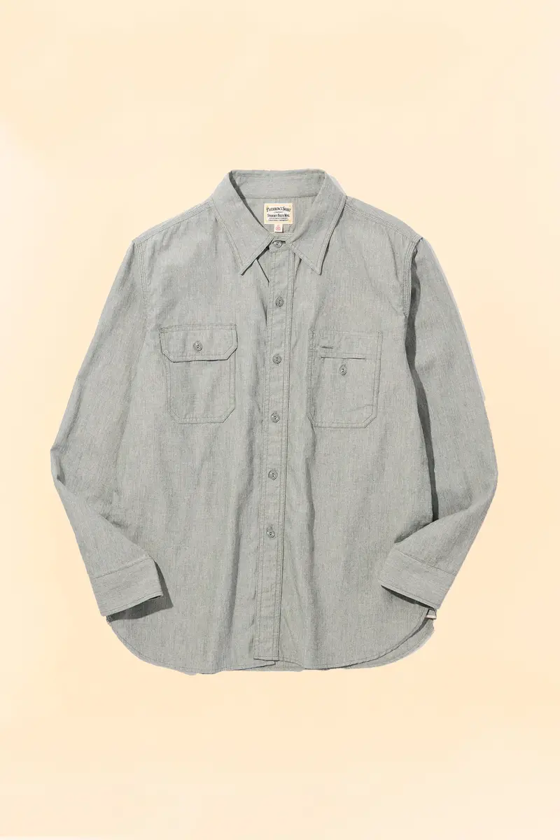 Pherrow's 60S Work Shirt - Grey 1