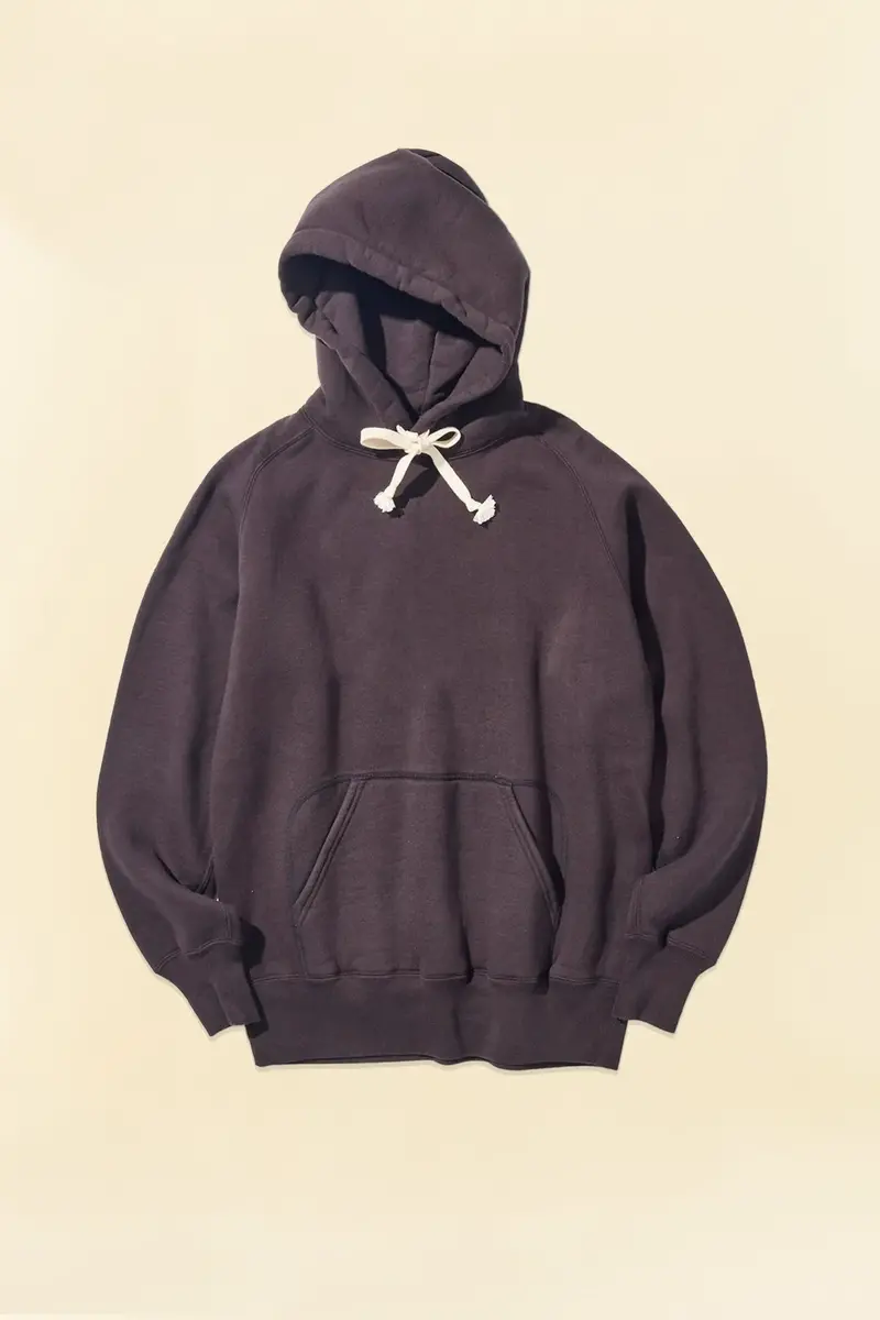 Pherrow's Loopwheel Hooded Raglan Sweatshirt - Sulphur Black 1