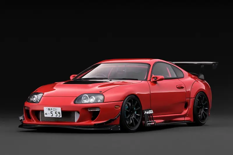 *Preorder* Ignition Model 1:18 Toyota Supra Rz (Jza80) Max Orido Street Version In Red 1