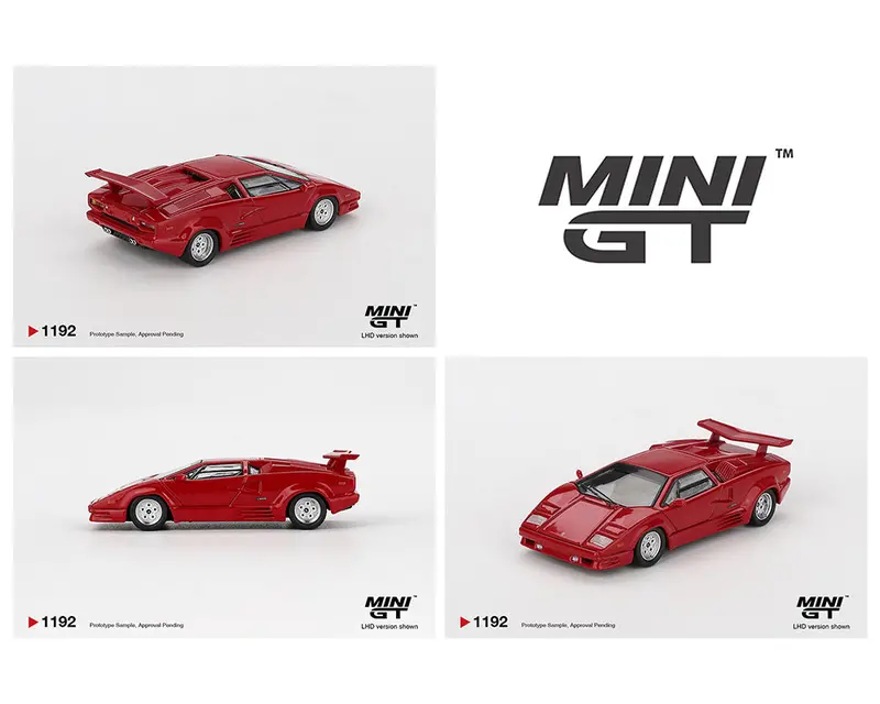 *Preorder* Minigt 1:64 Lamborghini Countach 25Th Anniversary In Red 1