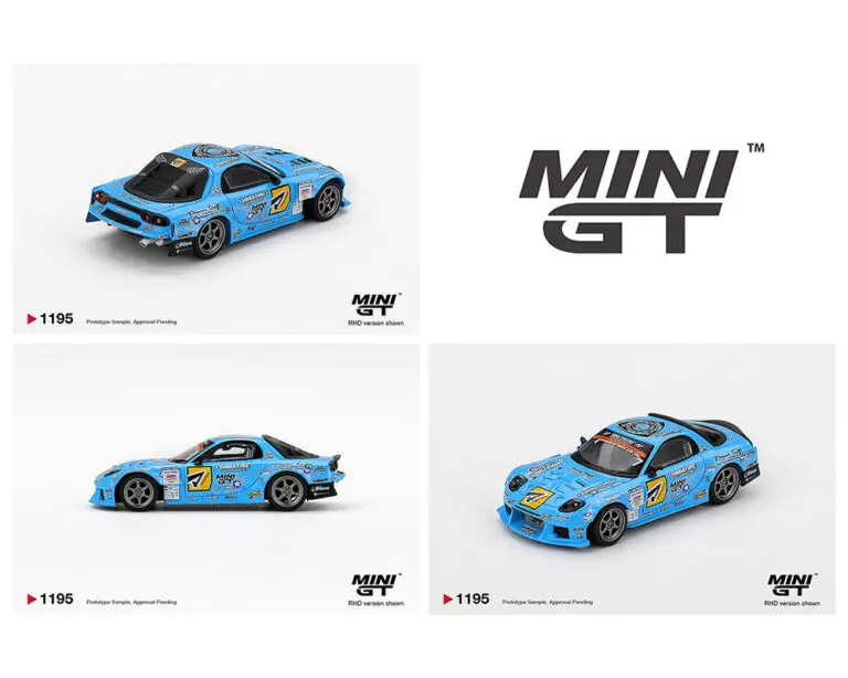 *Preorder* Minigt 1:64 Mazda Rx-7 Re-Amemiya 2025 D1gp In Blue 1