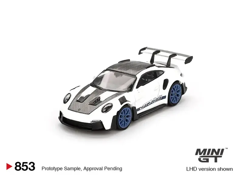 *Preorder* Minigt 1:64 Porsche 911 (992) Gt3 Rs Weissach Package In White With Indigo Blue 1