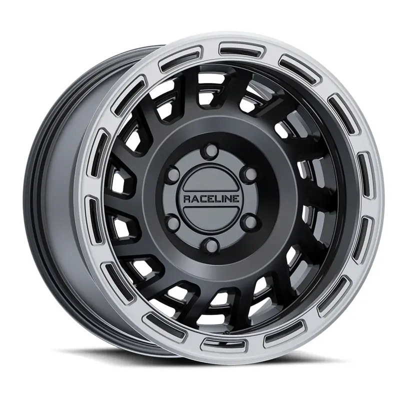 Raceline Wheels レースライン ホイール 957Bs Halo | Satin Black W/Silver Ring 1