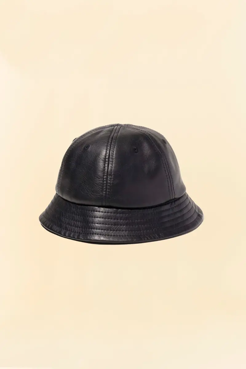 Radiall Muscle Shoals Leather Bucket Hat - Black 1
