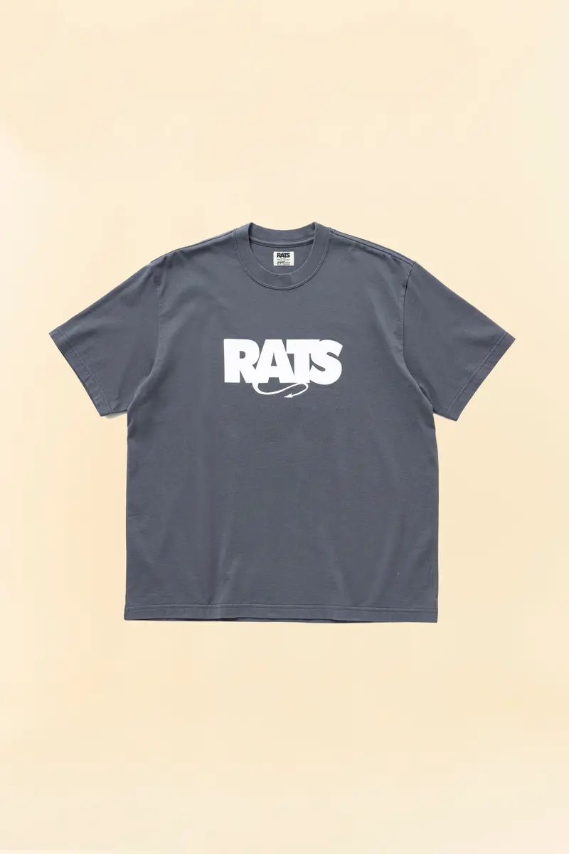 Rats Box Logo T-Shirt - Charcoal 1