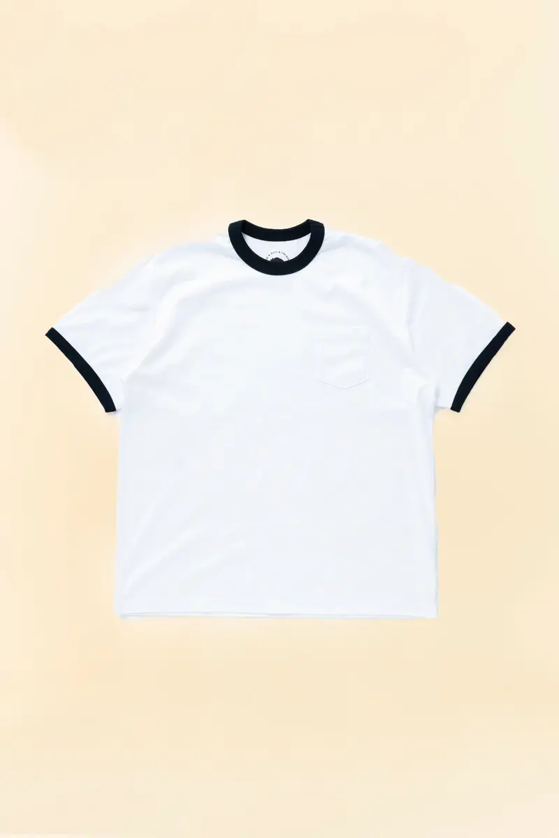 Rats Trim Pocket T-Shirt - White/Black 1