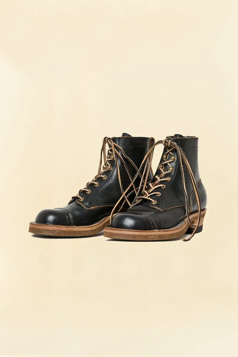 Rolling Dub Trio Roots 6" Toe Cap  - Black Horsebutt 1
