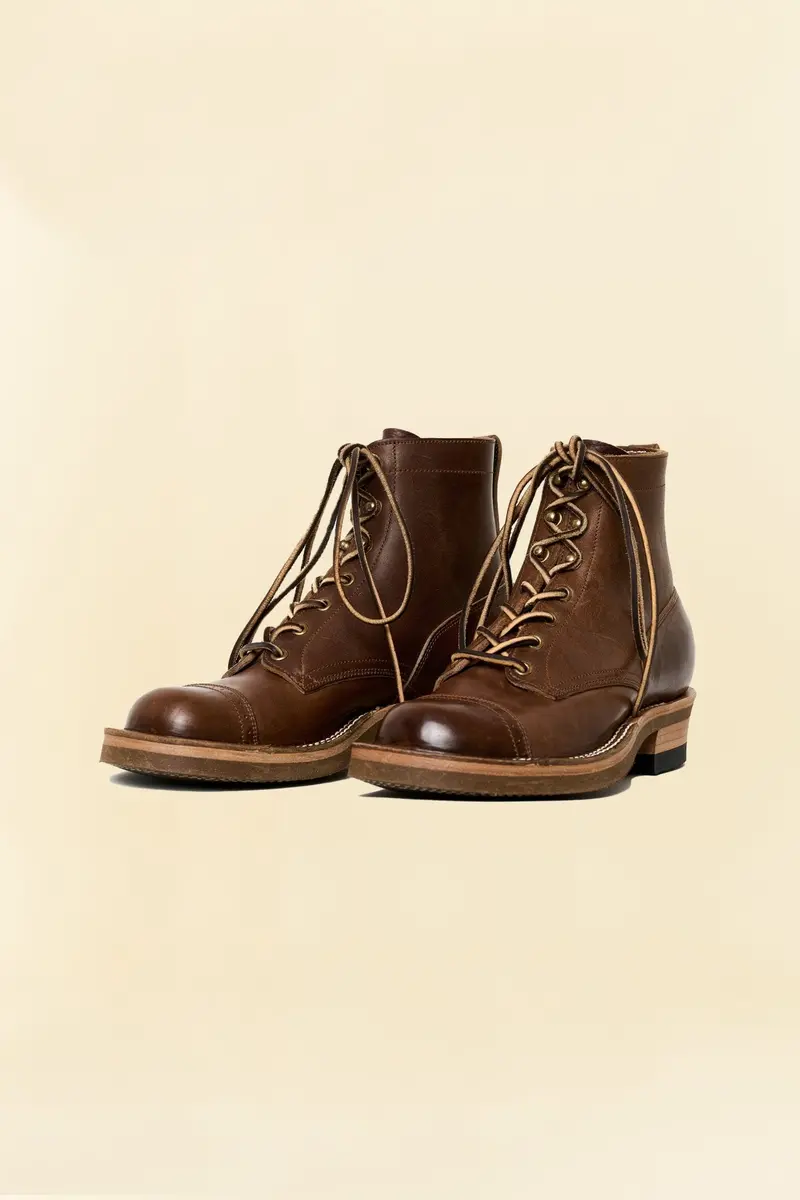Rolling Dub Trio Roots 6" Toe Cap  - Brown Horsebutt 1