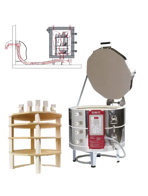 Skutt Km1018-3 Kiln Package With Furniture Kit & Vent 1