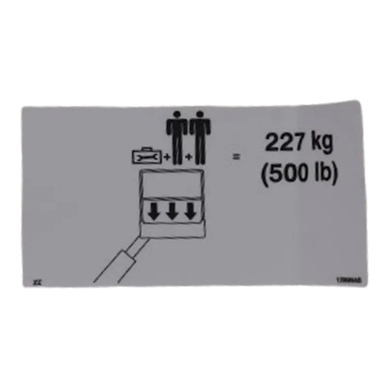 Skyjack Platform Capacity Label: 350 Lbs (Vl) 139689 1
