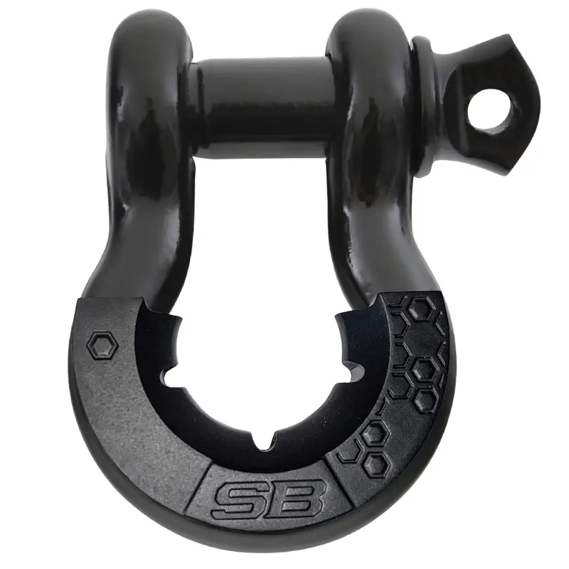 Smittybilt 3/4" Dリングシャックル（アイソレーター付/4.5トン対応/ブラック） 1