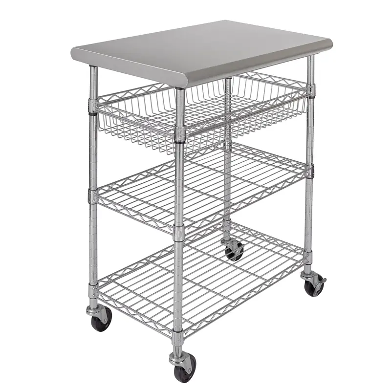 Stainless Steel Nsf-Certified Utility Worktable Cart 1