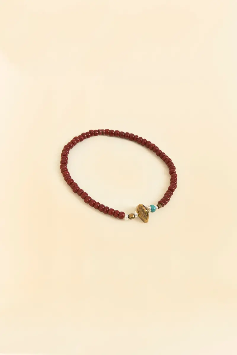 Sunku Antique Beads Bracelet-  Brown 1