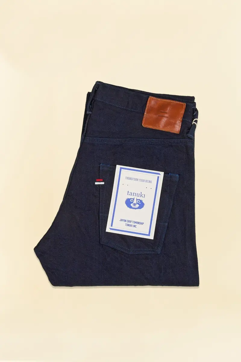 Tanuki 15Oz "Double Indigo" High Rise Tapered Selvedge Jeans 1