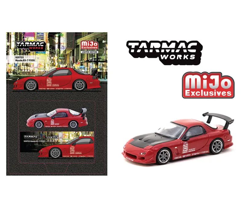 Tarmac Works 1/64 Mazda Rx-7 (Fd3s) Vertex Edition In Red 1