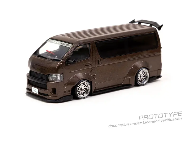 Tarmac Works 1:43 Toyota Hiace Widebody In Brown 1
