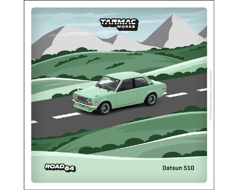 Tarmac Works 1:64 Datsun 510 In Light Green 1