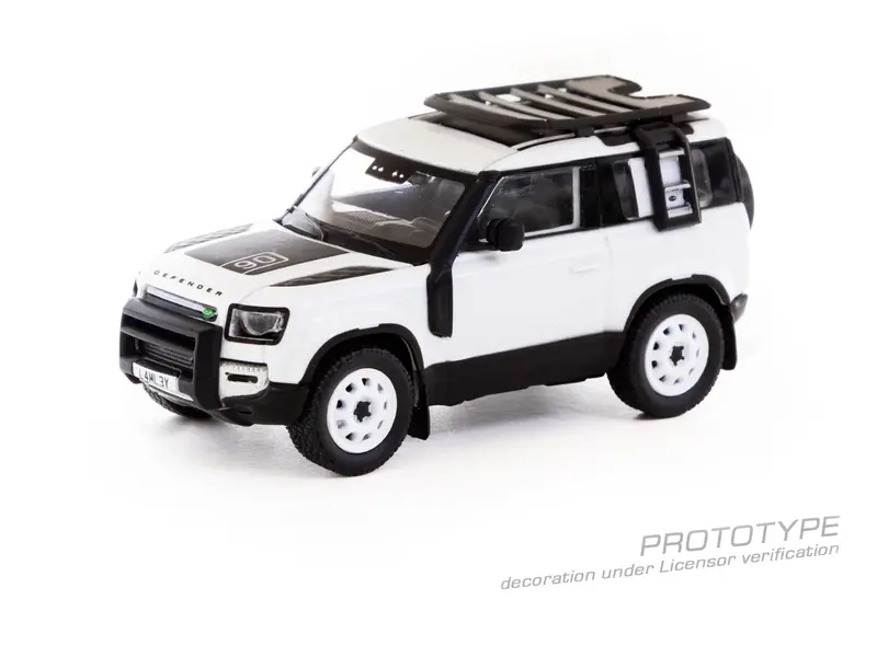 Tarmac Works 1:64 Land Rover Defender 90 In White Metallic 1