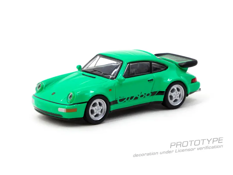 Tarmac Works 1:64 Porsche 911 Turbo In Green 1