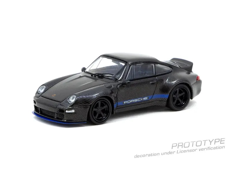 Tarmac Works 1:64 Porsche 993 Remastered Gunther Werks In Black Carbon Fiber 1