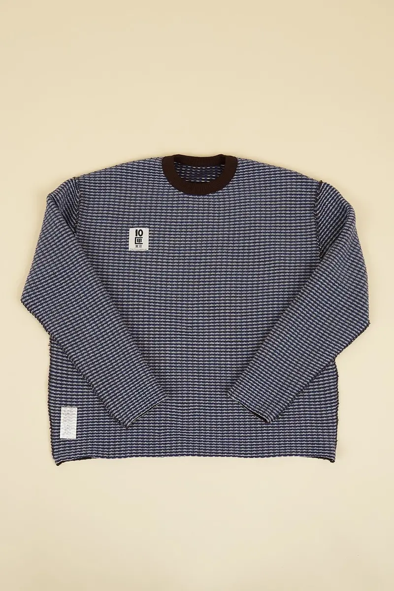 Tenbox Chameleon Reversible Sweater - Blue / Pink / Brown 1