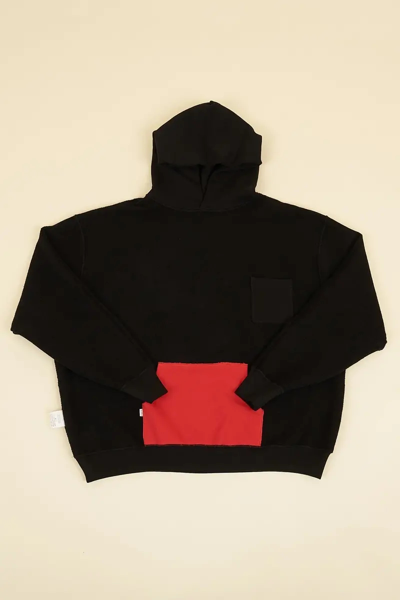 Tenbox Reversible Hooded Sweatshirt - Black / Red 1