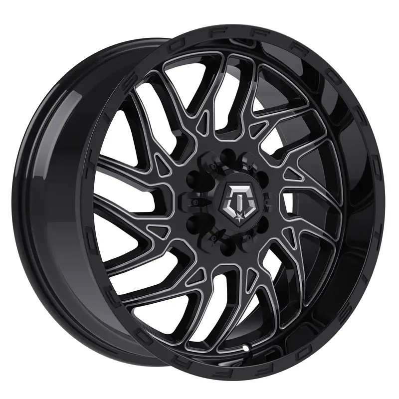 Tis Offroad Wheels Tis オフロード ホイール 544Bm 2.0 | Gloss Black With Cnc Milled Accents - Black Lip Text 1