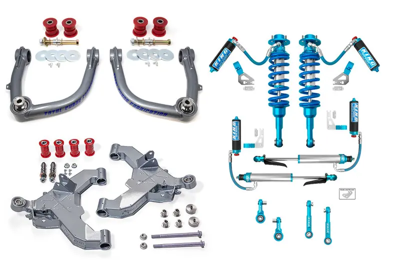 Total Chaos トータルカオス ランクル250専用 ミッドトラベルリフトキット フロント&リア 2.5インチ径アジャスタブルkingショック付 1