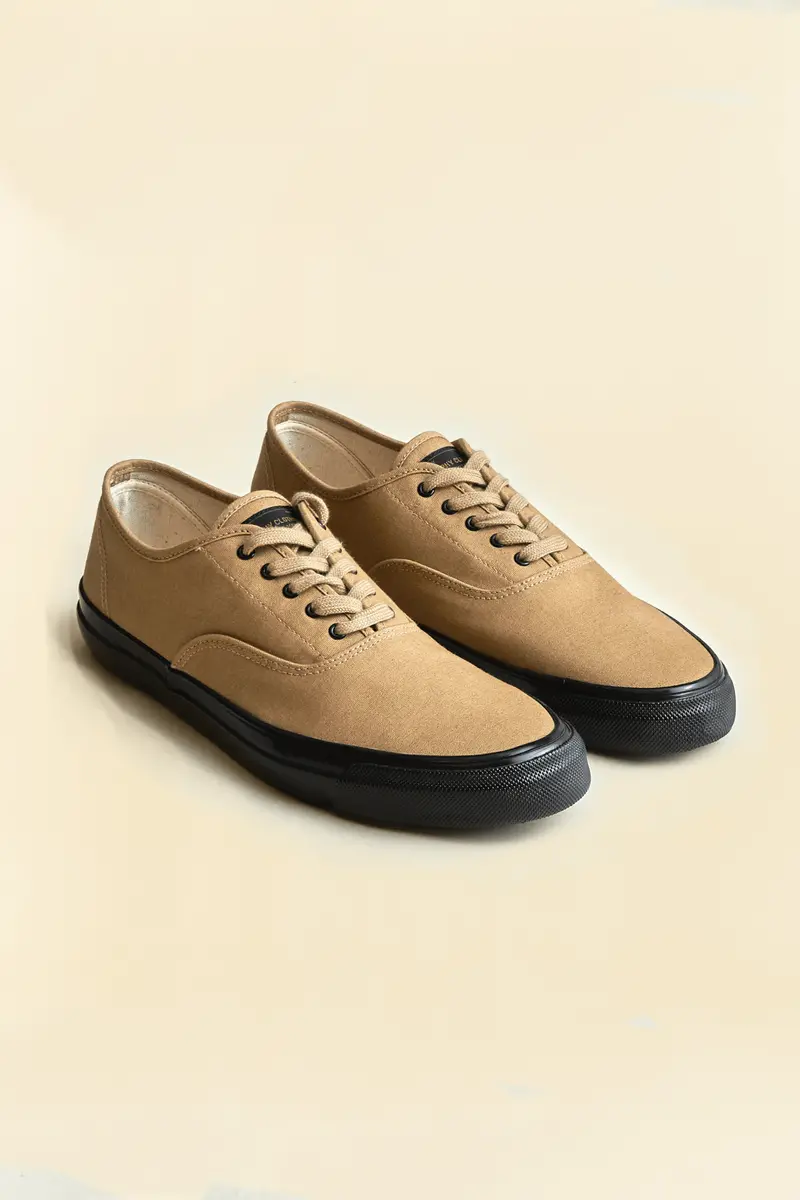 Trophy Mil Boat Shoes - Beige Black 1