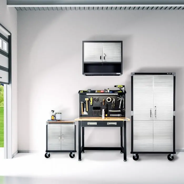 Ultrahd® 4-Piece Storage Cabinet System With Lighted Workbench 1