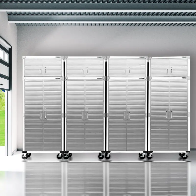 Ultrahd® 8-Piece Rolling Storage Cabinet System, White 1