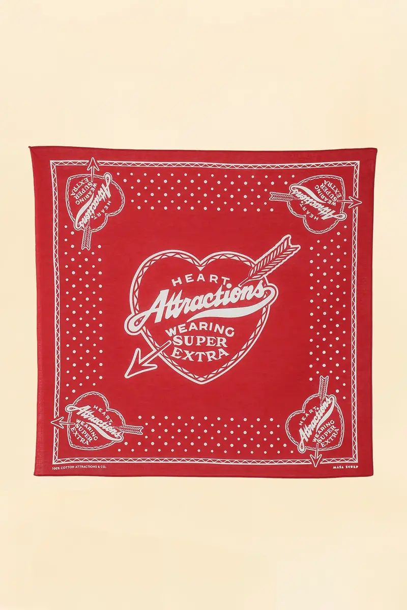 Wearmasters Heart Attractions Bandana -Red 1