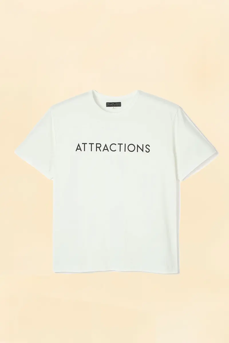 Wearmasters Lot.791 Attractions Logo Tee -White 1