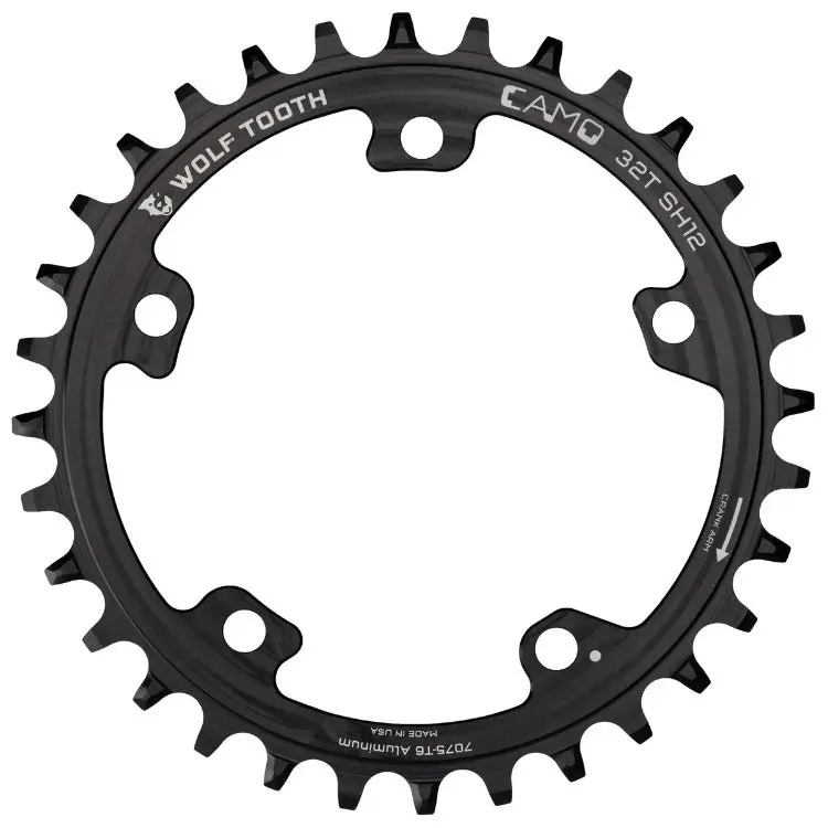 Wolf Tooth CAMO Aluminum Round Chainring – Stealth Aesthetic & Performance