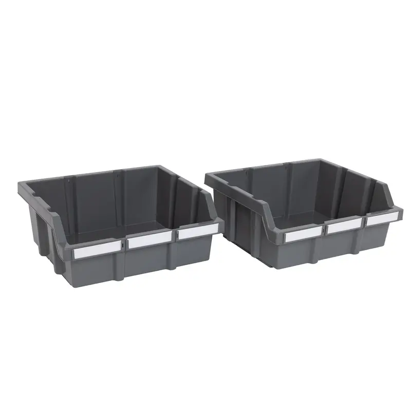 Xl Grey Bins For Commercial Bin Rack (2-Pack) 1