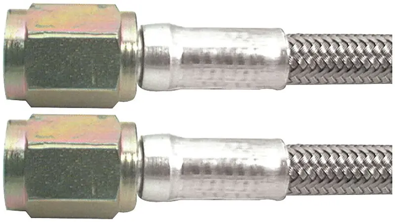 Allstar Performance 46300-44 44-Inch #3 Braided Stainless Steel Brake Line – Dual -3An Ends 1