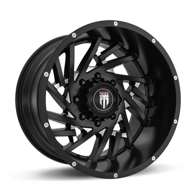 American Truxx At161-2173M-24 At161 Web Black/Milled 20X10 5-127 -24Mm 78.1Mm 1
