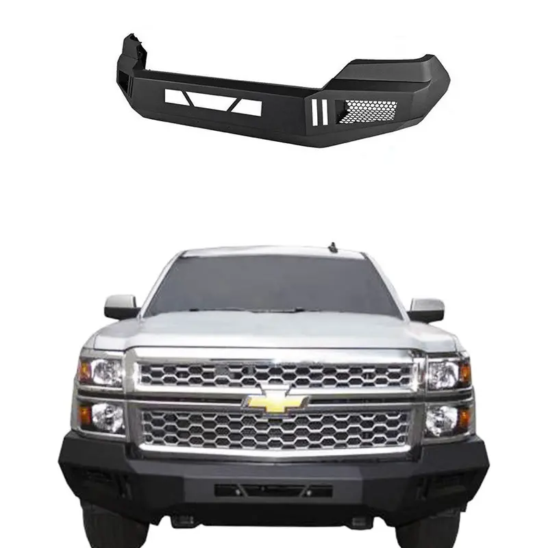 Black Horse Off Road Afb-Si14 Matte Black Steel Armour I Front Bumper 1