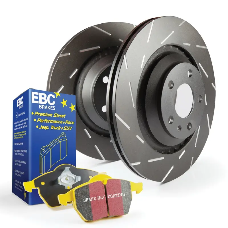 Ebc Brakes S9Kr1605 Yellowstuff Performance Brake Pad And Usr Slotted Rotor Kit 1