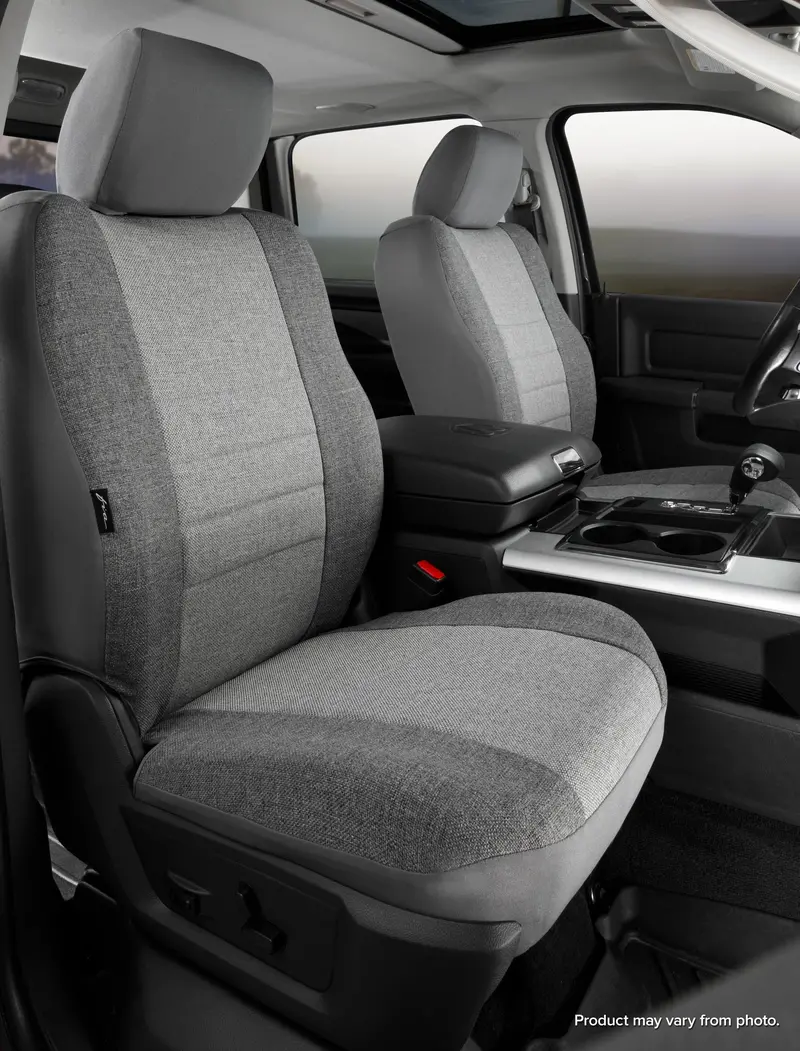 Fia Oe39-32 Gray Tweed Custom Bucket Seat Covers – Adjustable Headrests Included 1